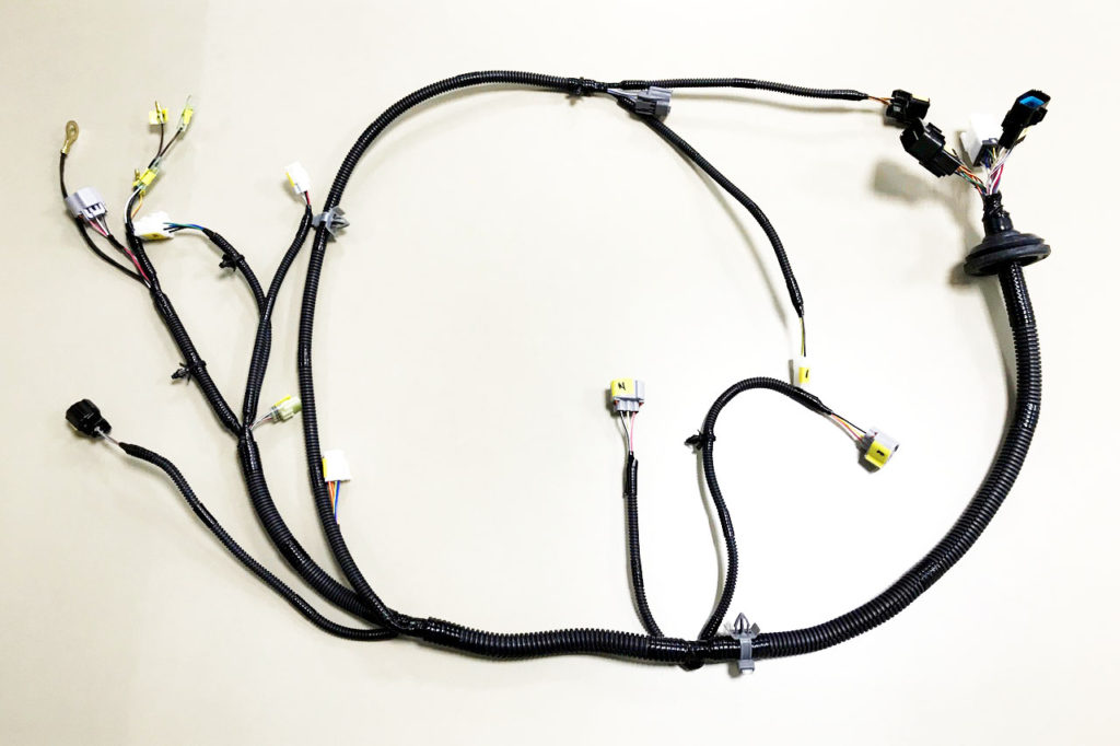 Multi-circuit wire harness for construction machinery